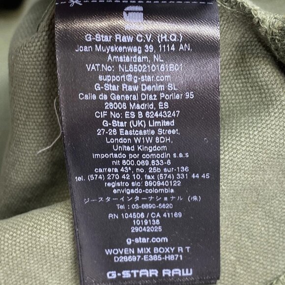 G-Star Raw Men’s Woven Mix Boxy T-Shirt – Four Leaf Clover Green - Picture 2 of 14